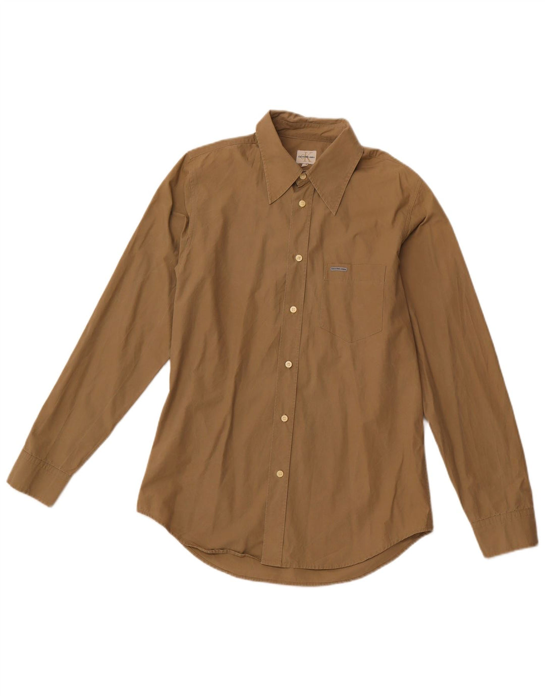 CALVIN KLEIN JEANS Herrenhemd Große Khaki-Baumwolle