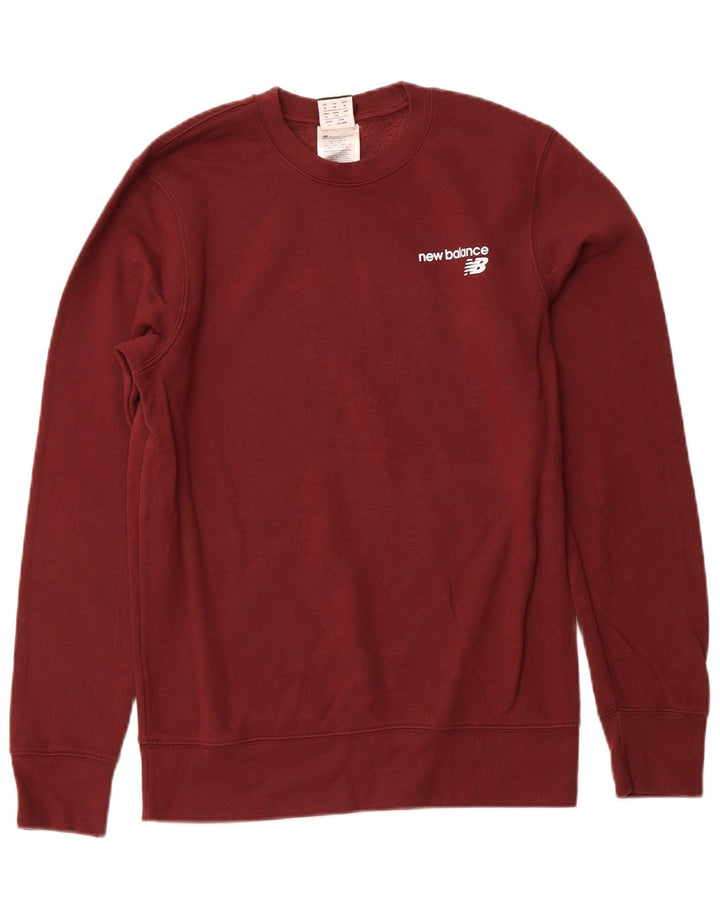 NEW BALANCE Herren-Sweatshirt-Pullover, mittlere Burgunder-Baumwolle