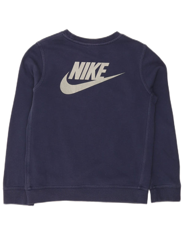 NIKE Jungen-Sweatshirt mit Swoosh-Grafik, 10–11 Jahre, mittleres Marineblau