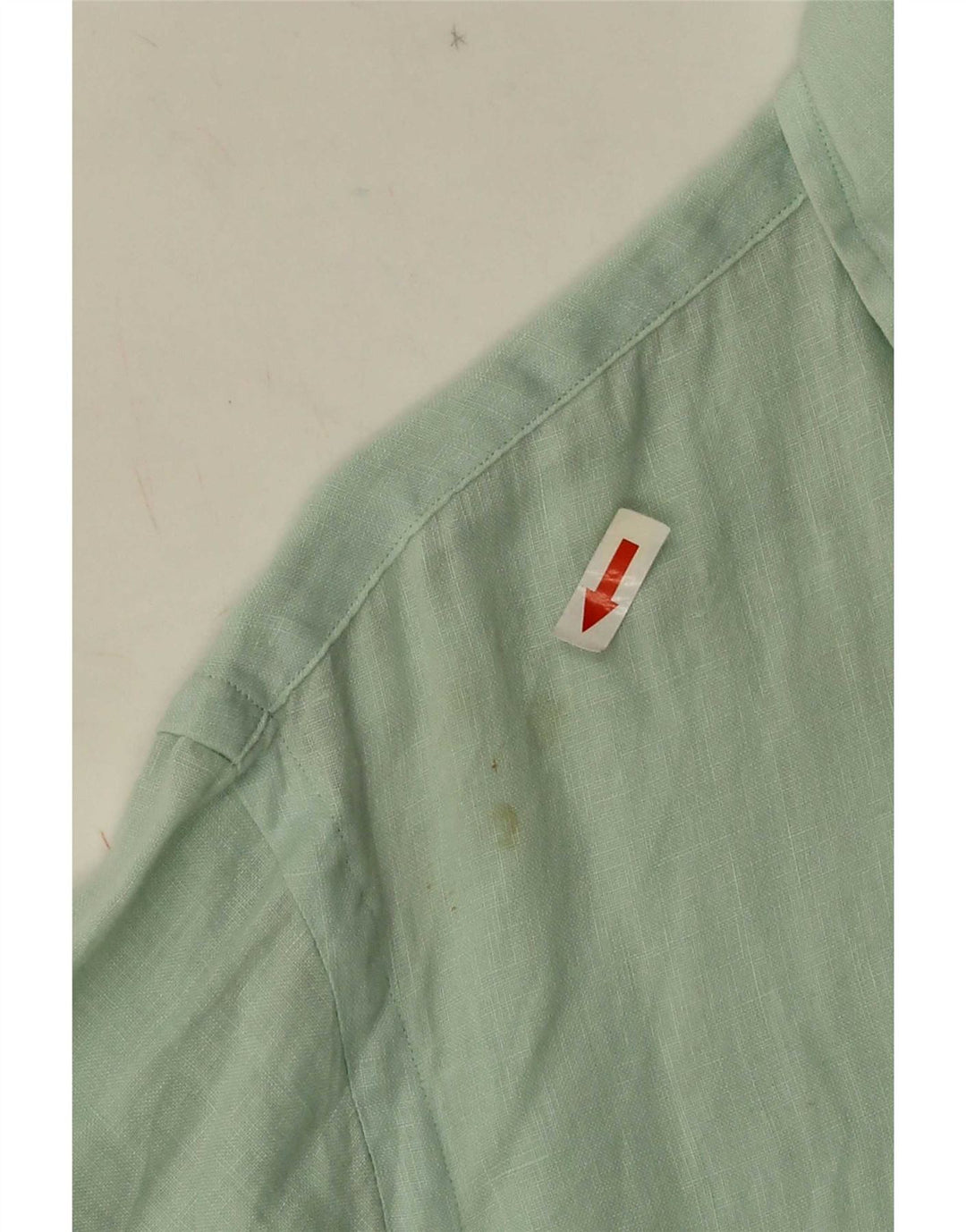 Ralph Lauren Herren Kurzarmhemd Mittelgrünes Leinen