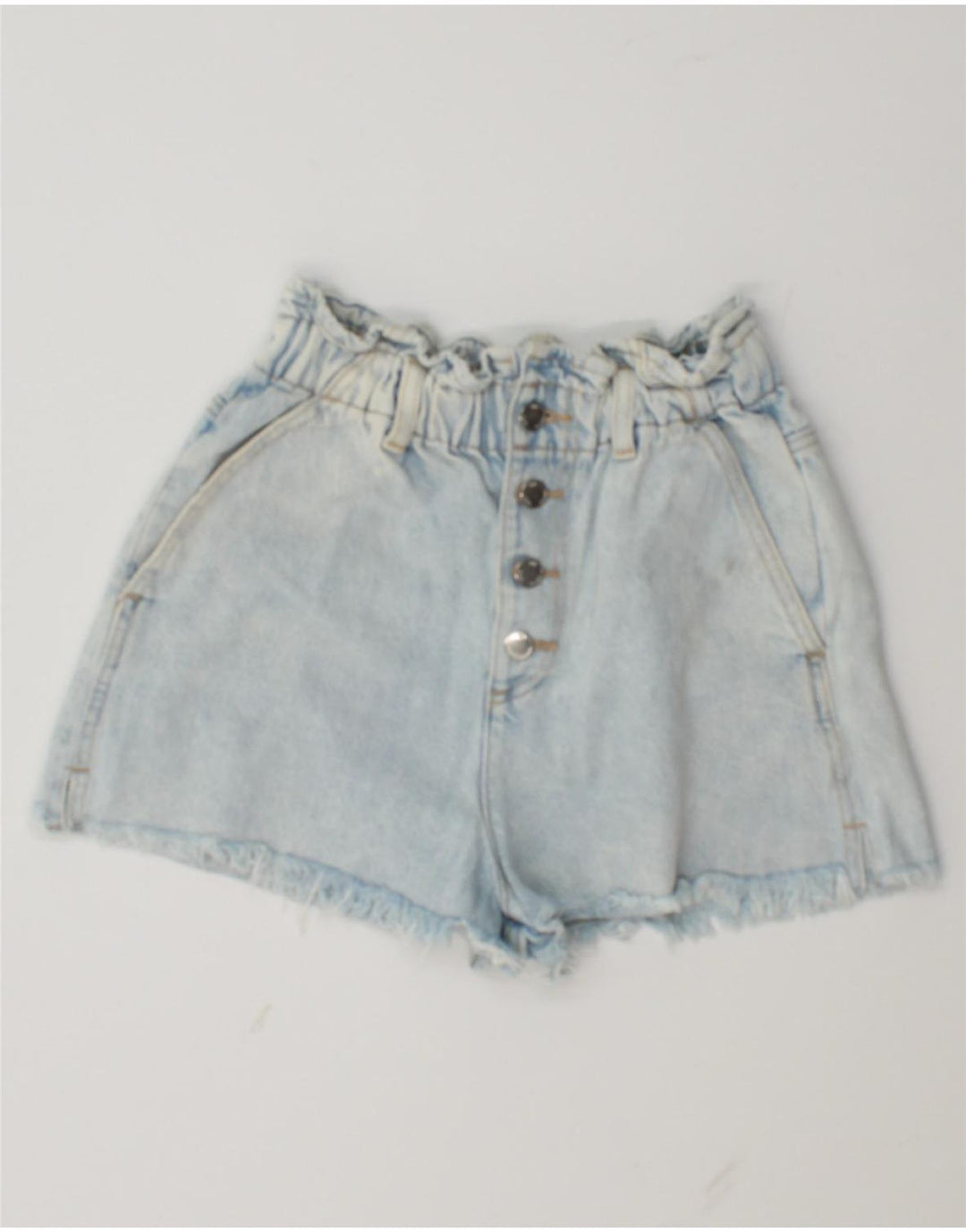 ZARA Damen Jeansshorts EU 34 2XS W24 Blau