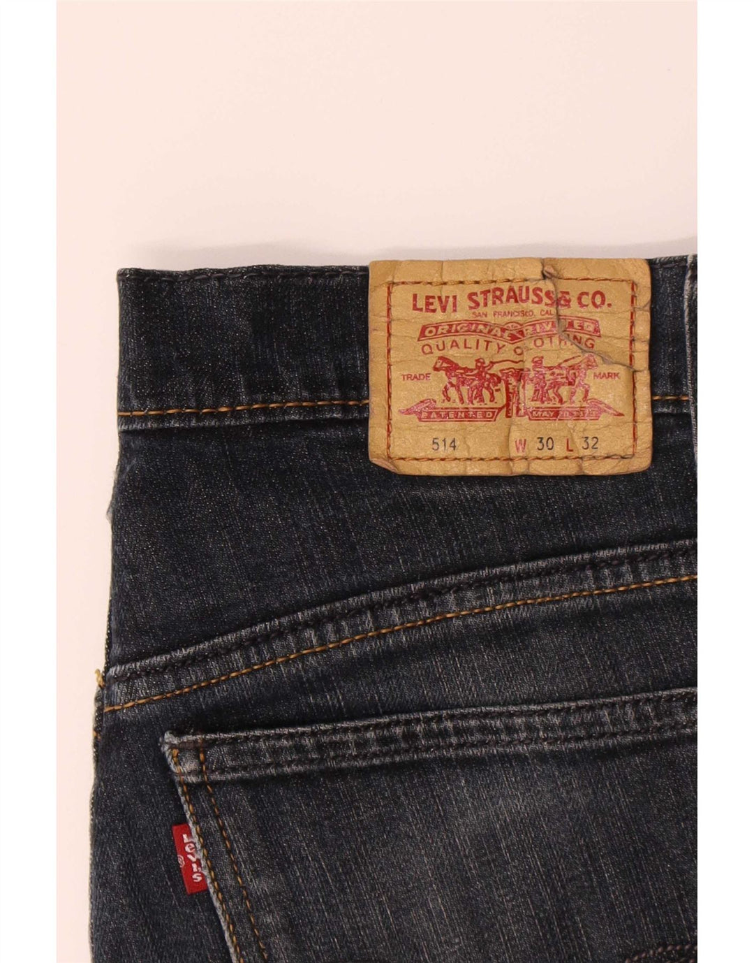Levi's Damen 514 Bootcut Jeans W30 L32 Marineblau Baumwolle
