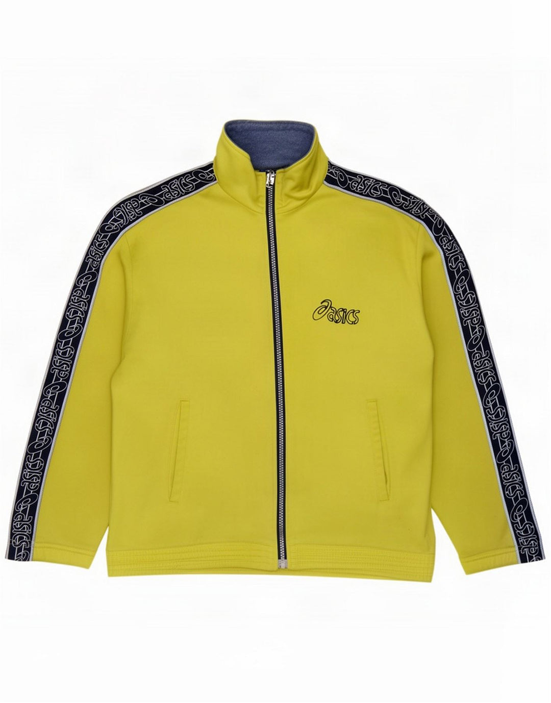 Asics Jungen-Trainingsanzug, Top-Jacke, 13–14 Jahre, Gelb, Farbblock