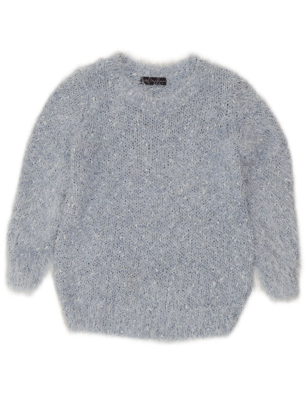 MARKS & SPENCER Damen Pullover mit Rundhalsausschnitt, UK 14, Mittelblau