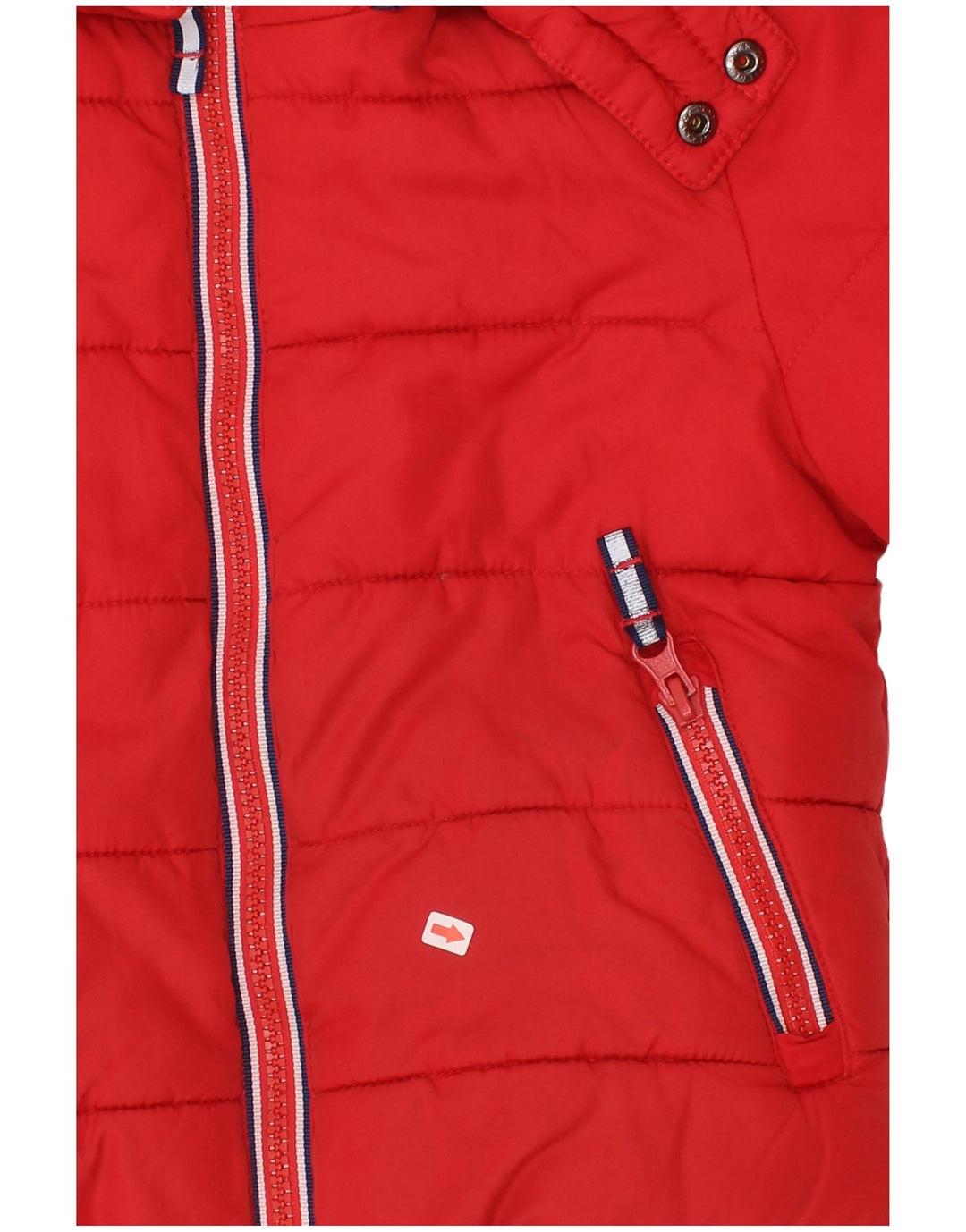 Boden Wattierte Jacke mit Kapuze für Jungen, 3–4 Jahre, rotes Polyester