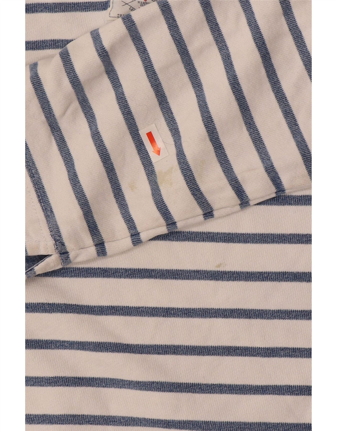 Joules Damen-Sweatshirt mit Knopfkragen, UK 12, Mittelblau gestreift
