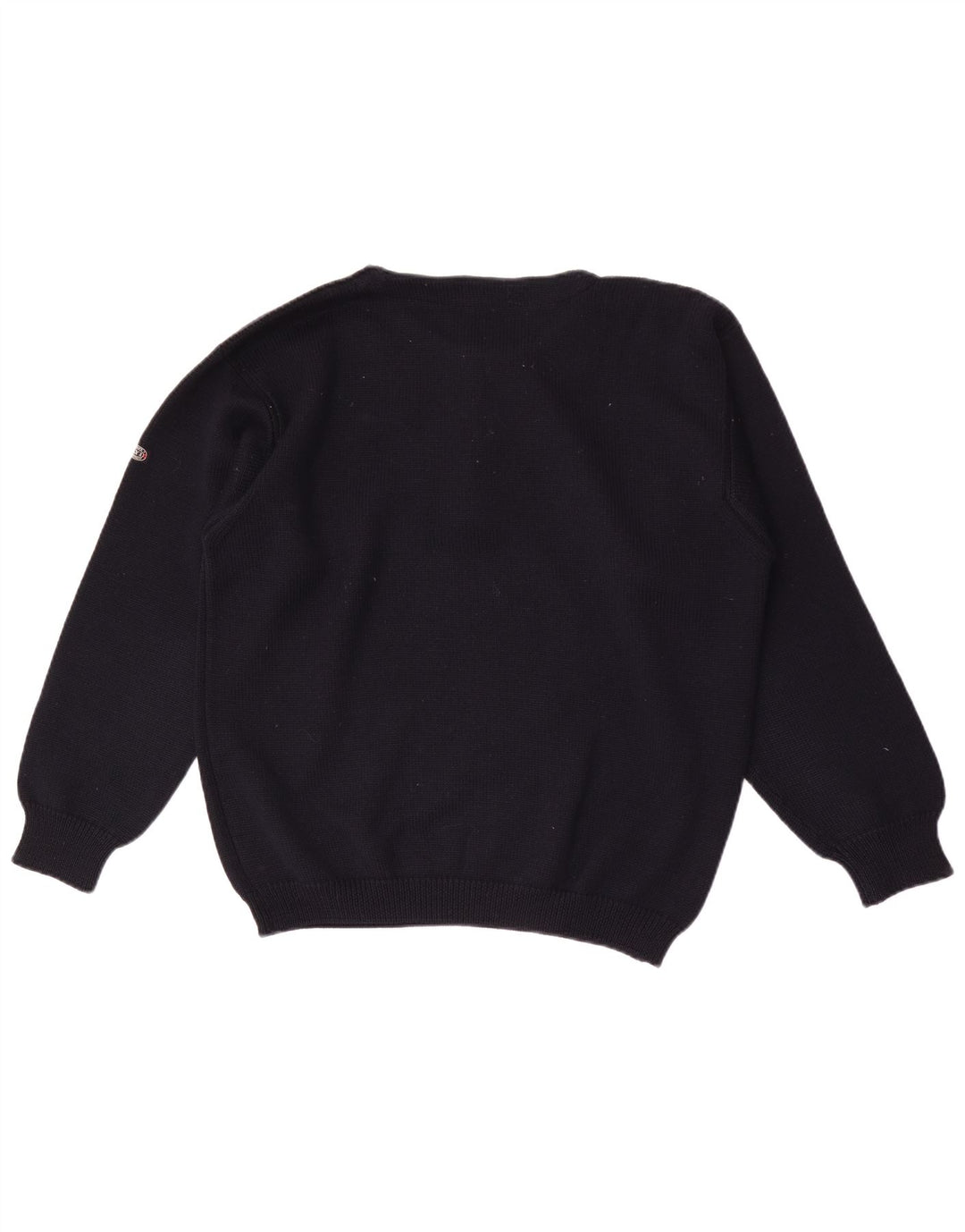 Fly 3 Herren-Pullover mit Knopfkragen, IT 50, mittelmarineblaue Wolle