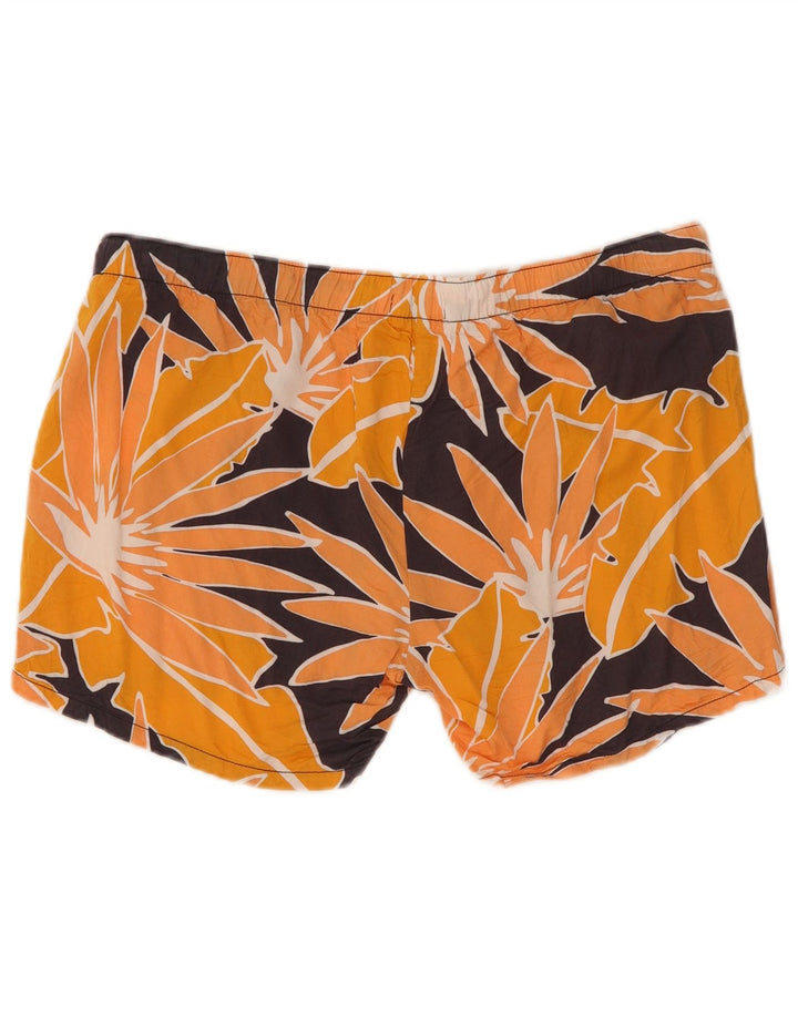 Gap Damen Umstands-Freizeitshorts Medium W32 Orange Floral Viskose