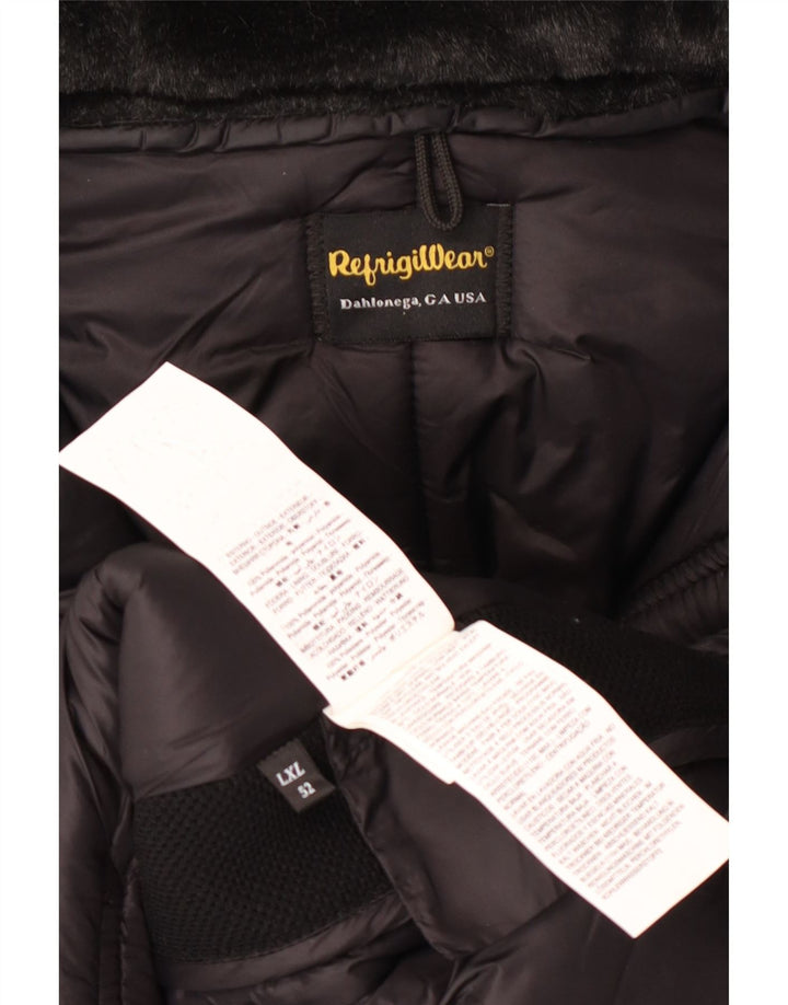 Refrigiwear Herren-Jacke mit Kapuze, gepolstert, UK 52, Größe L, Schwarz, Polyamid, Winter