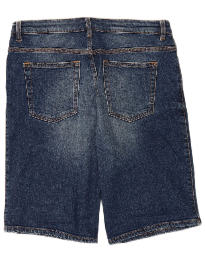 Marks & Spencer Damen Jeansshorts UK 12 Medium W30 Blaue Baumwolle
