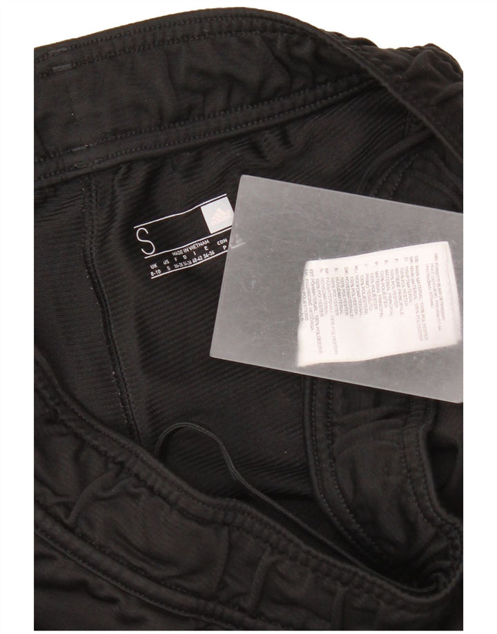 Adidas Damen Trainingshose UK 8/10 Small Schwarz Polyester