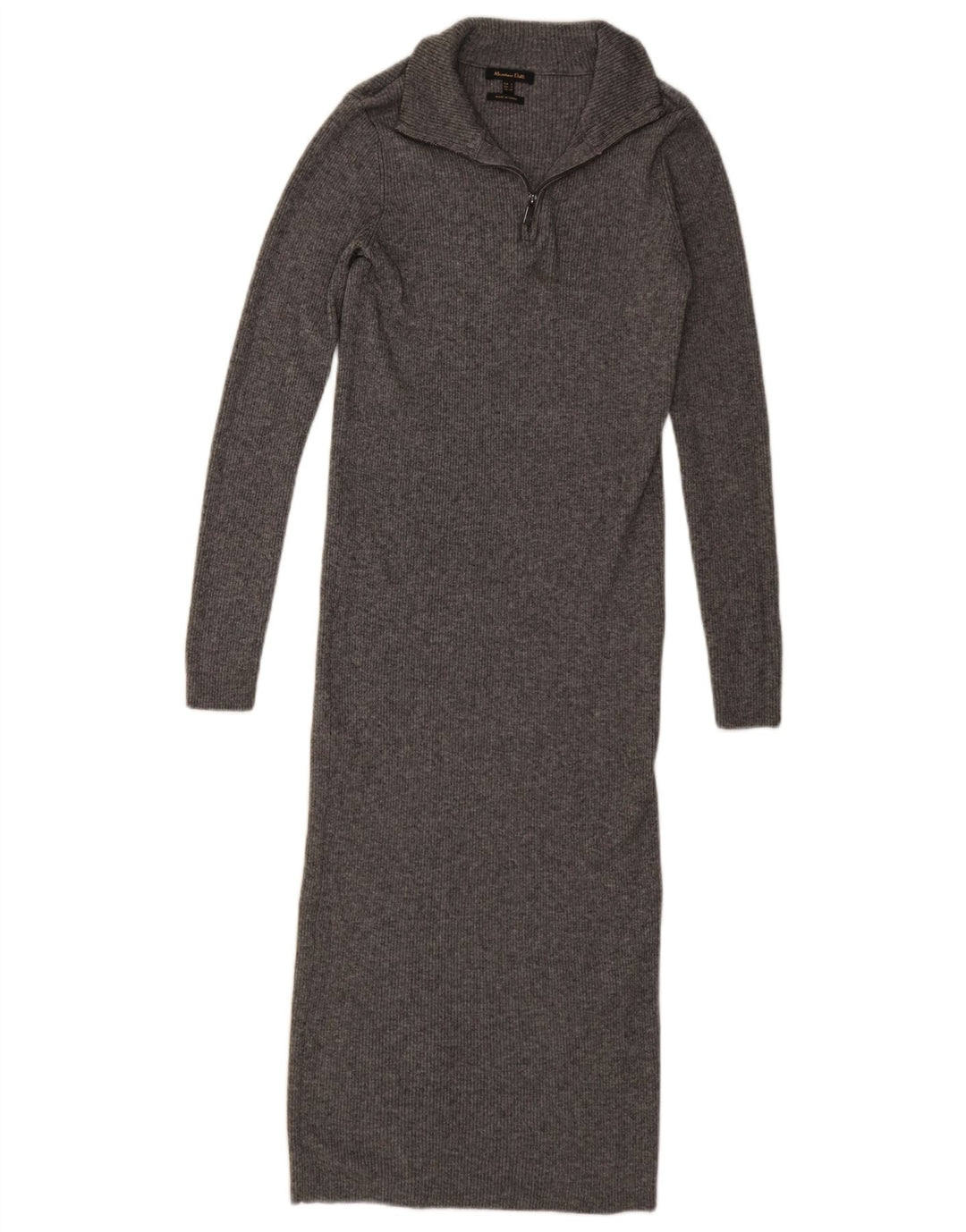 Massimo Dutti Damen Pulloverkleid UK 8 Small Grau Lyocell