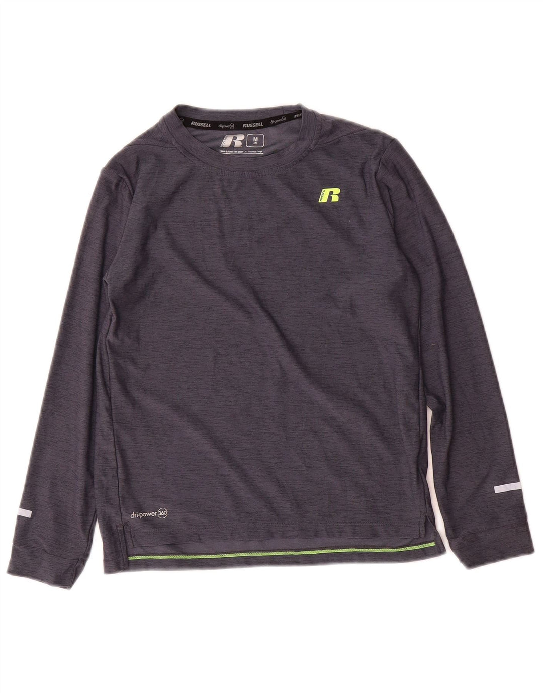 Russell Athletic Jungen Dri-Power Top Langarm 7–8 Jahre Mittelgrau