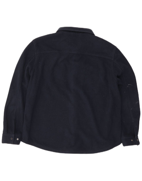Marks & Spencer Herren Fleece-Hemd XL Marineblau Polyester