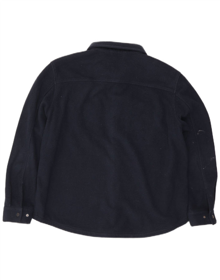 Marks & Spencer Herren Fleece-Hemd XL Marineblau Polyester