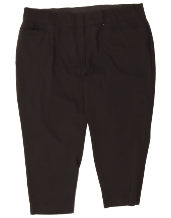 Marks & Spencer Damen Autograph verkürzte Hose UK 24 4XL W46 L26 Schwarz