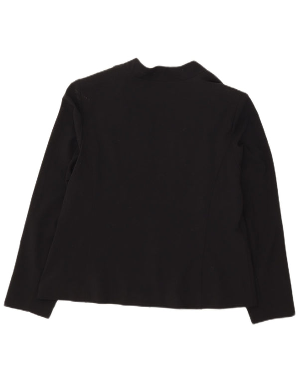 Marks & Spencer Womens Open Blazer Jacke UK 18 XL Schwarz Polyester