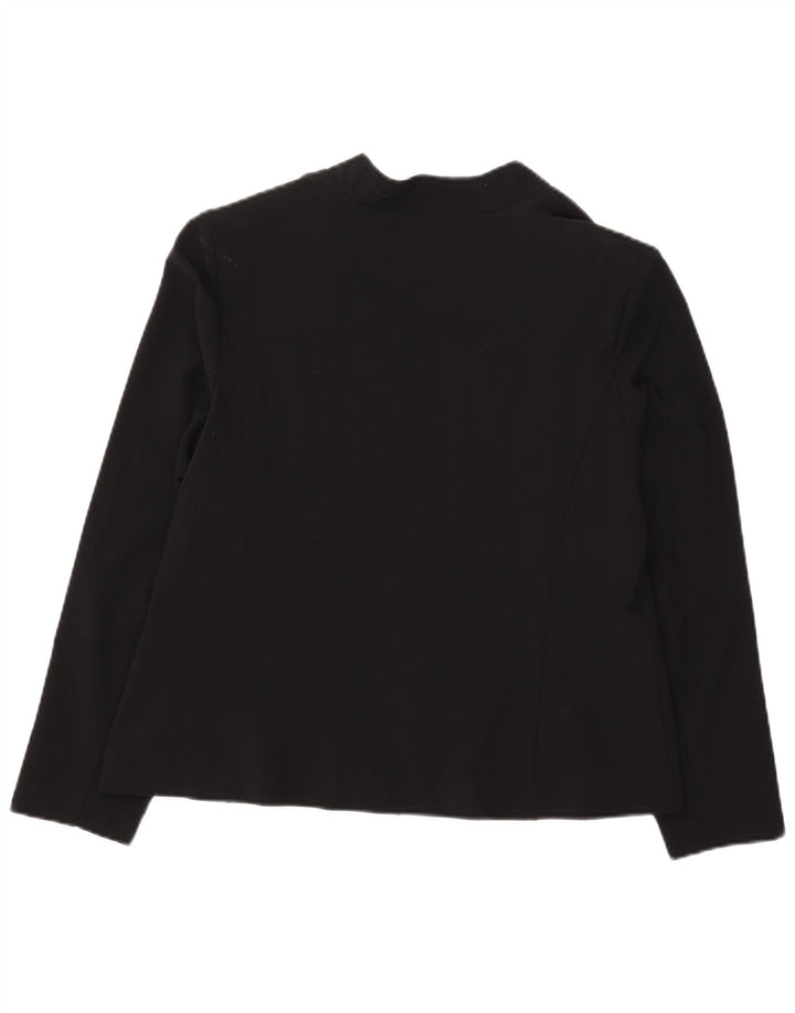 Marks & Spencer Womens Open Blazer Jacke UK 18 XL Schwarz Polyester