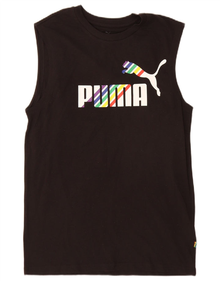 Puma Herren Graphic Vest Top Mittelschwarze Baumwolle
