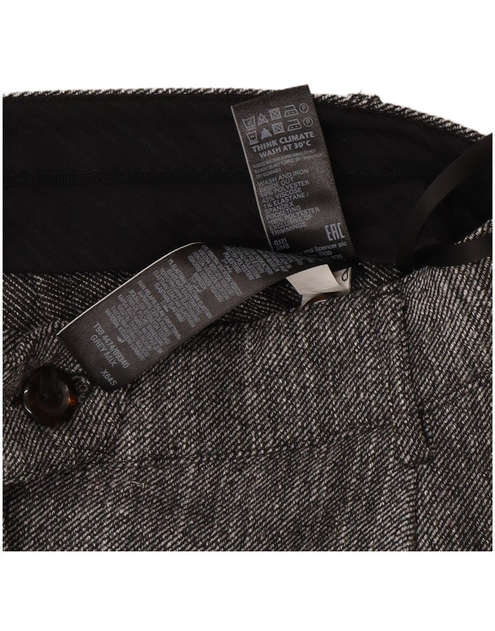 Marks & Spencer Damen gerade Anzughose UK 12 Medium W30 L27 Grau