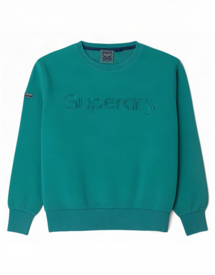 Superdry Herren-Sweatshirt mit grafischem Muster, groß, aus blauer Baumwolle