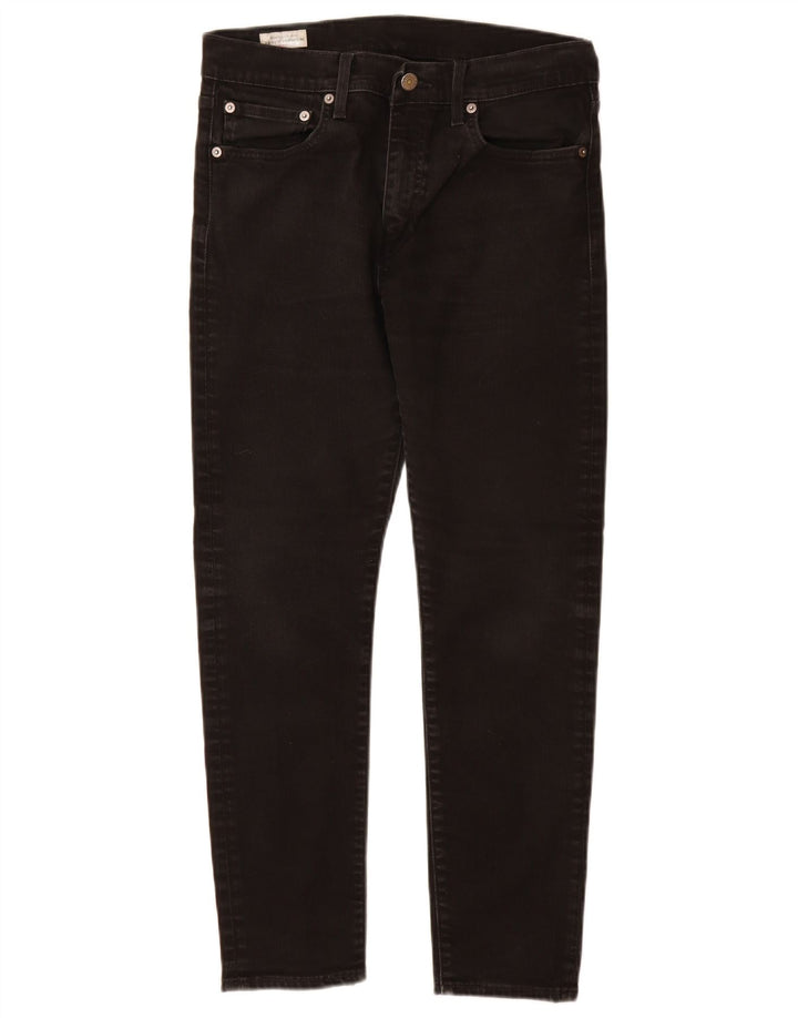 Levi's Herren Slim Jeans W32 L28 Schwarze Baumwolle