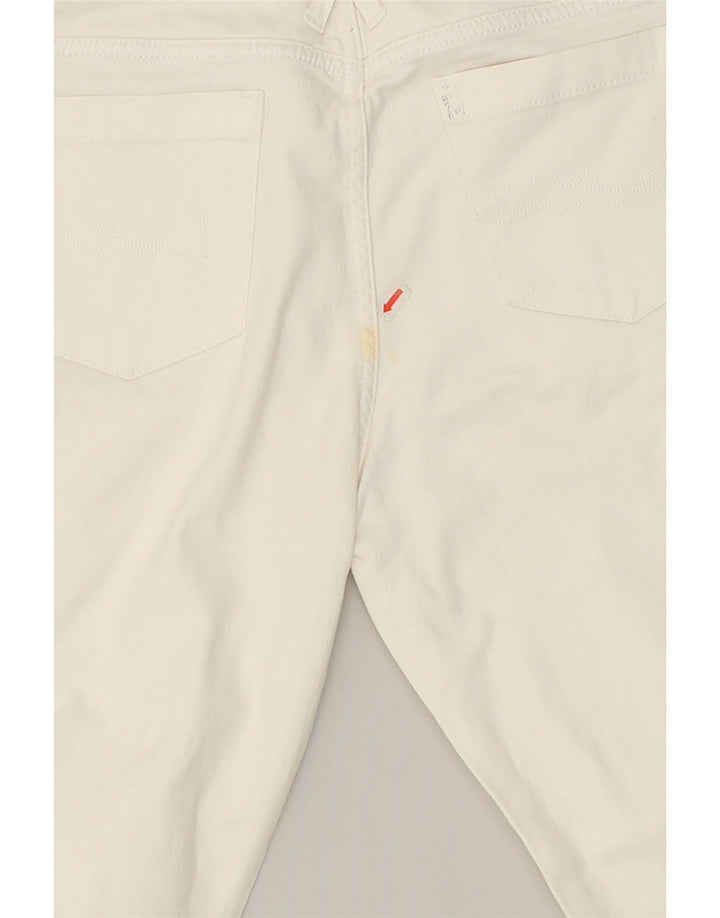 TOMMY HILFIGER Womens Bootcut Casual Trousers W32 L30 White Cotton | Vintage Tommy Hilfiger | Thrift | Second-Hand Tommy Hilfiger | Used Clothing | Messina Hembry 