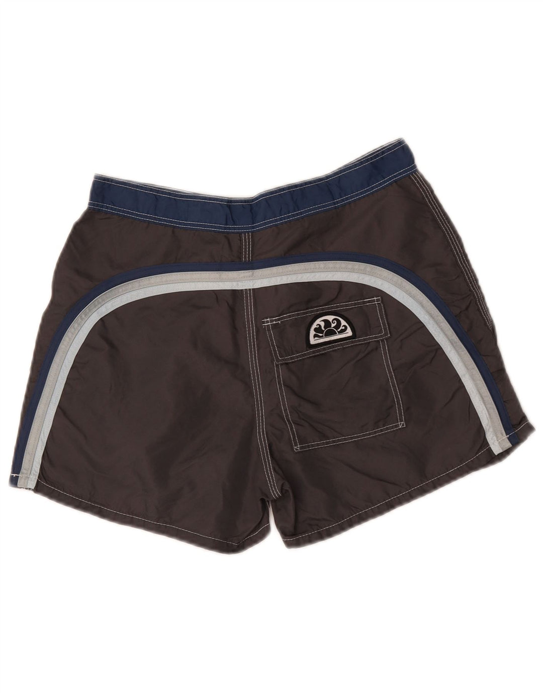 Sundek Herren-Badeshorts, Größe S, Grau, Farbblock