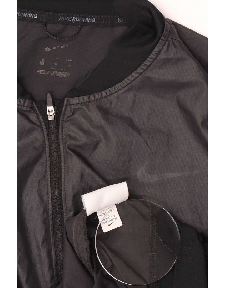 Nike Damen-Trainingsanzugoberteil mit Grafik, Größe UK 14, Mittelschwarz, Polyester