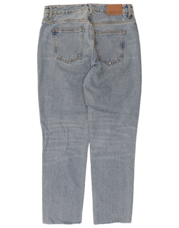 Zara Damen Distressed Tapered Jeans EU 38 Small W28 L27 Blaue Baumwolle