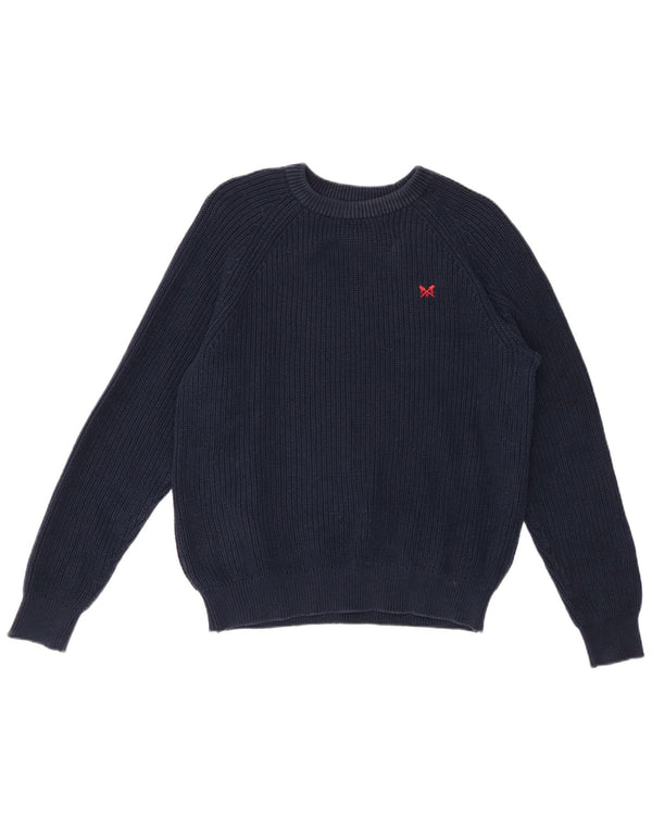 CREW CLOTHING Damen-Pullover mit U-Boot-Ausschnitt, Gr. 14, mittleres Marineblau