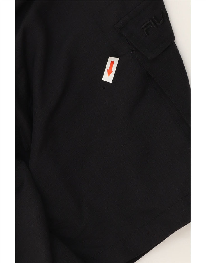 FILA Herren Cargo-Shorts, Größe S, W32, Schwarz, Polyester