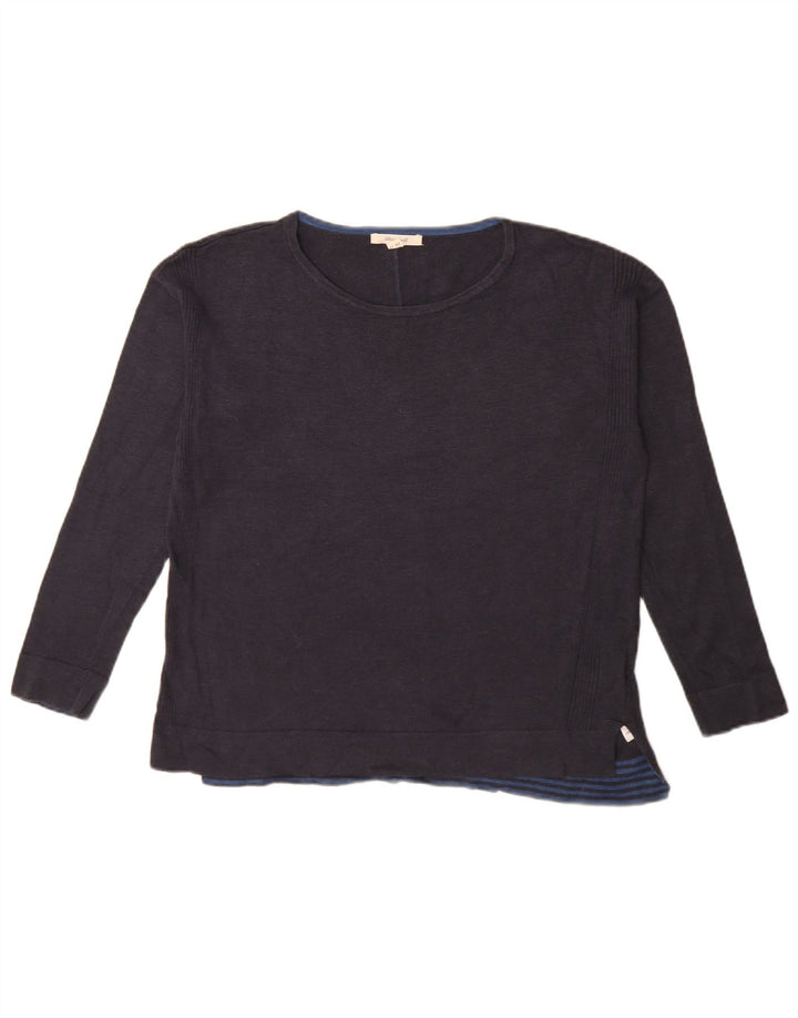 WHITE STUFF Damen-Pullover mit U-Boot-Ausschnitt, Gr. 10, Marineblau