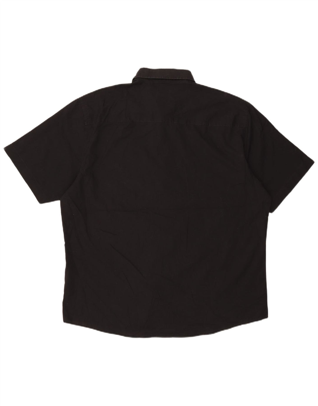 Pierre Cardin Herren-Hemd, kurzärmelig, normale Passform, 3XL, Schwarz, Polyester