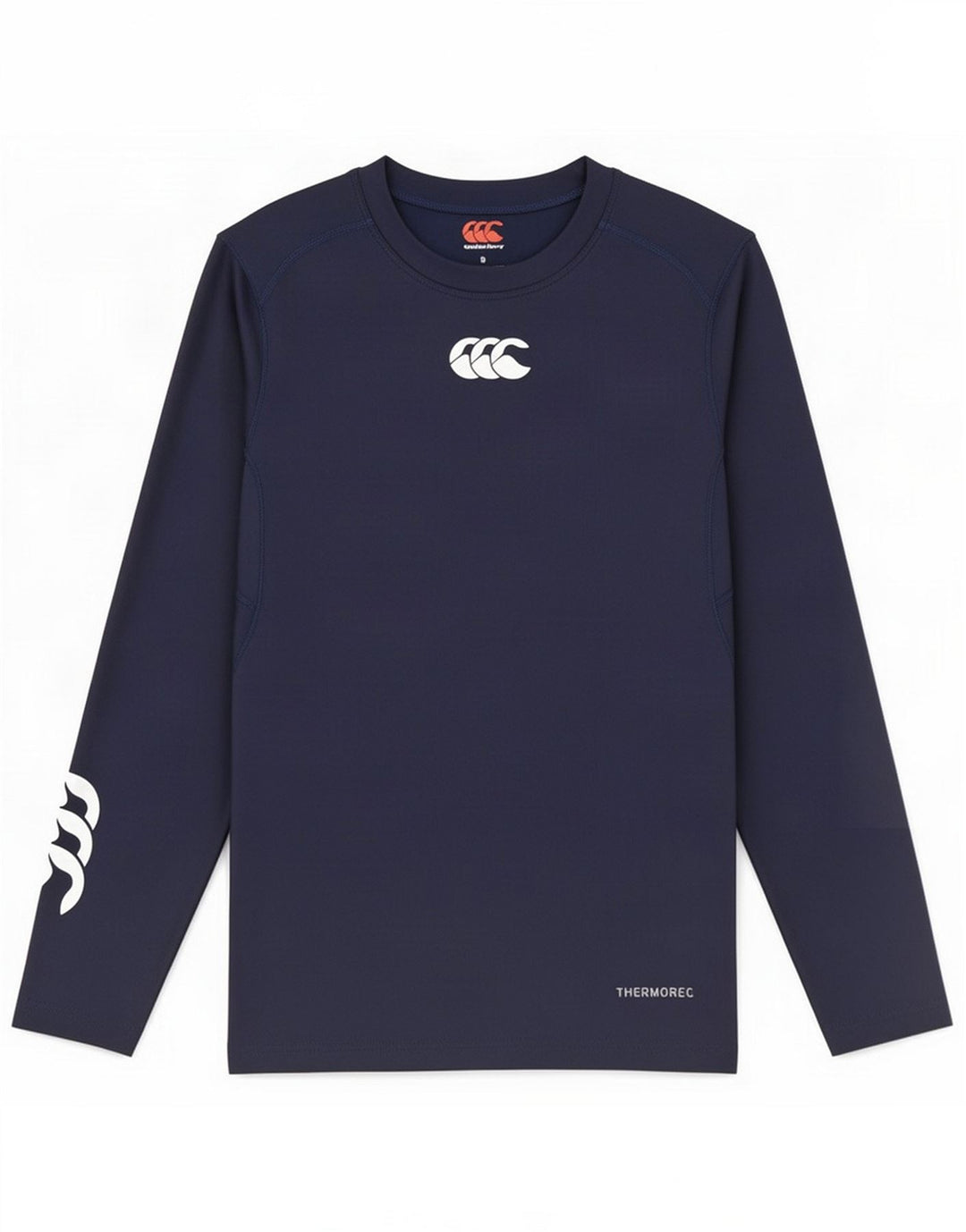 Canterbury Herren Grafik-Top, langärmelig, klein, marineblau, Polyester