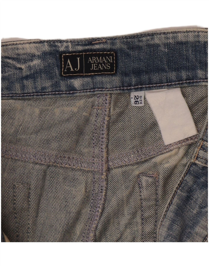 Armani Damen Straight Jeans W26 L34 Blau