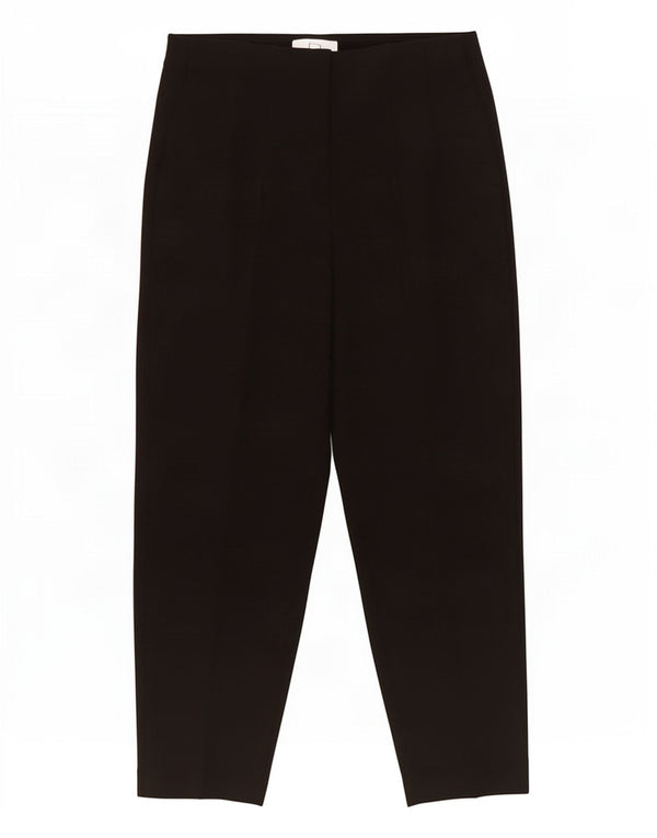 Marks & Spencer Damen Slim Cropped-Hose UK 10 Smalll W28 L26 Schwarz