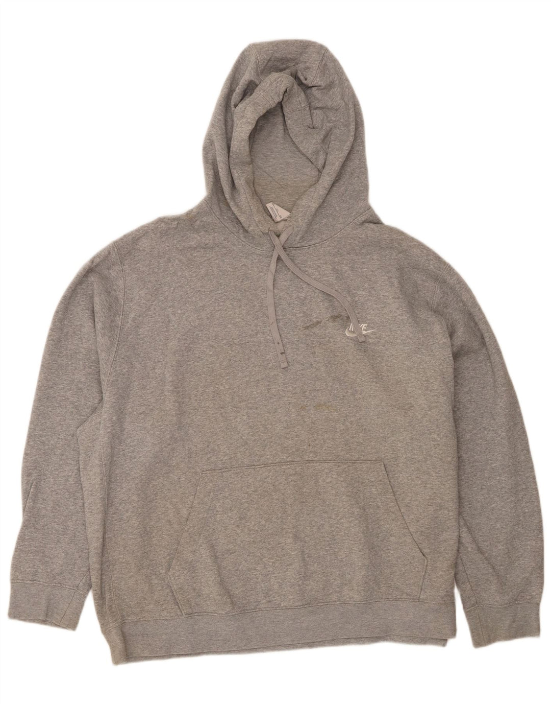 Nike Herren Kapuzenpullover 3XL Grau gefleckte Baumwolle