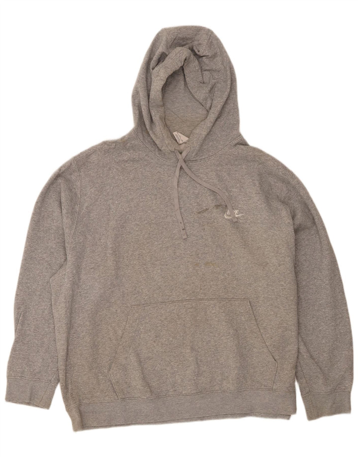 Nike Herren Kapuzenpullover 3XL Grau gefleckte Baumwolle