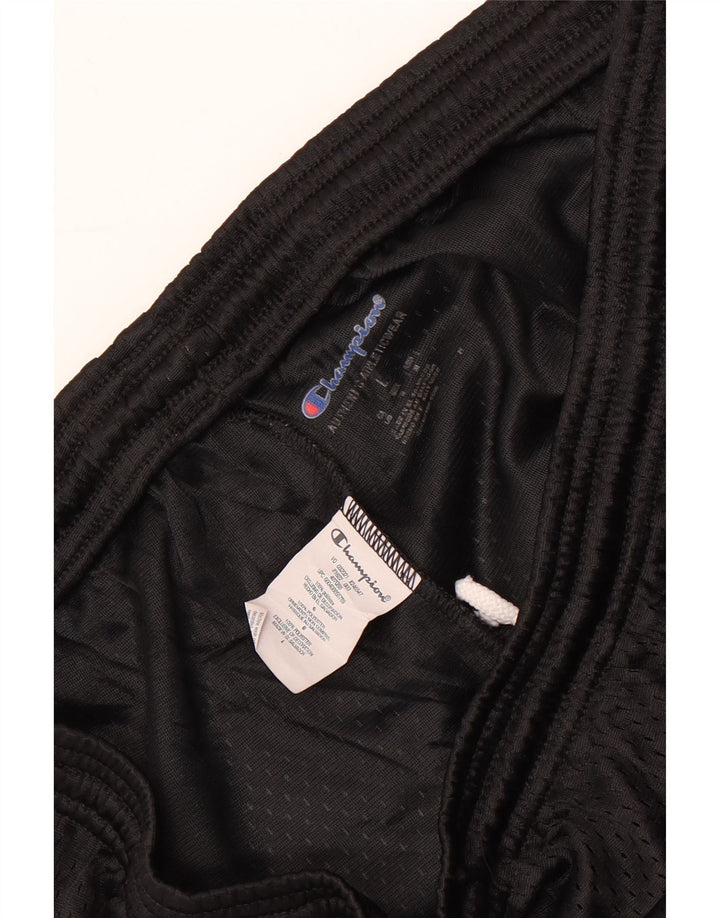 CHAMPION Herren-Sportshorts, groß, aus schwarzem Polyester