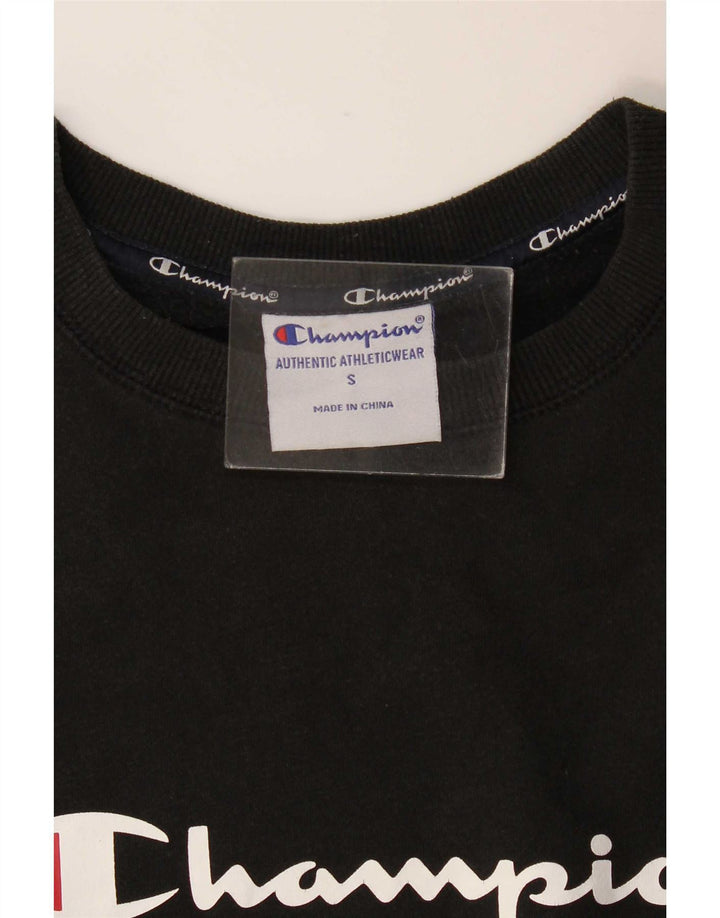 Champion Herren-Sweatshirt mit Grafik, Größe S, schwarze Baumwolle