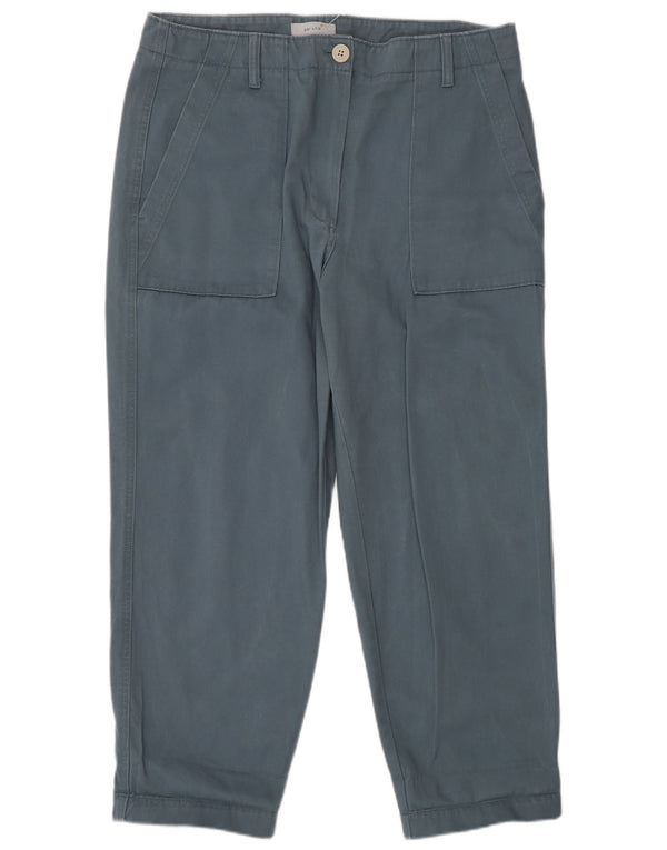 Marks & Spencer Damen-Cargohose mit hoher Taille, UK 16, Größe L W34 L27, Blau