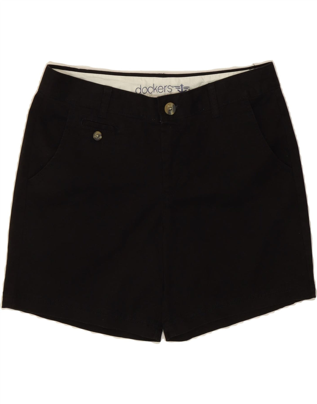 DOCKERS Womens Casual Shorts US 8 Medium W32  Black Cotton Vintage Dockers and Second-Hand Dockers from Messina Hembry 