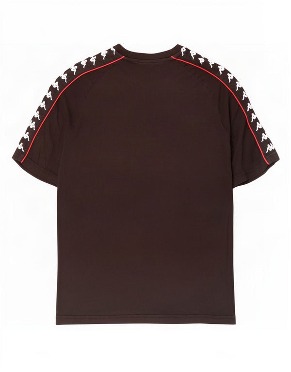 Kappa Herren Grafik T-Shirt Top XL Schwarz Baumwolle