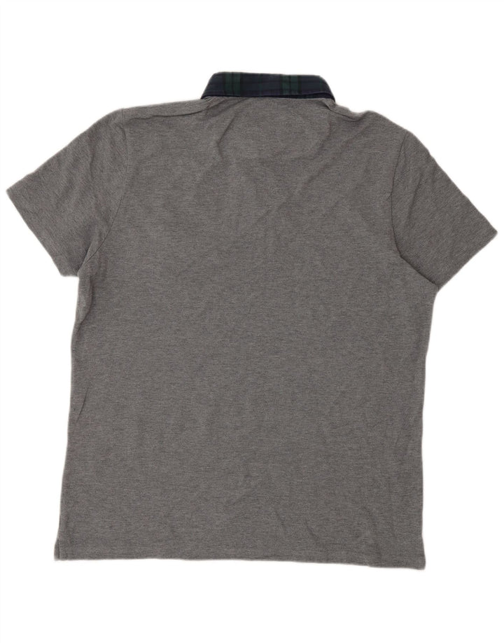 Lyle & Scott Herren Rugby-Poloshirt, große graue Baumwolle
