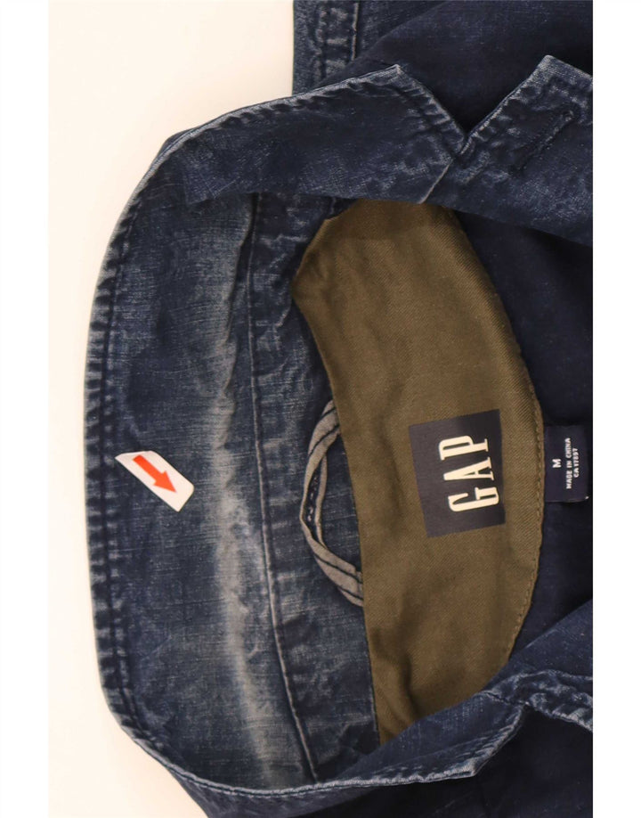 Gap Herren-Denim-Blazer mit 3 Knöpfen, UK-Größe 38, mittelmarineblau, Baumwolle