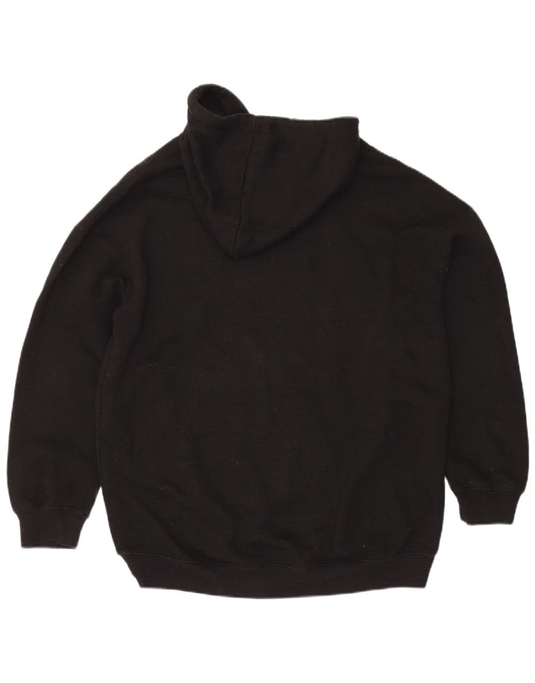 Zara Damen Übergroßer Kapuzenpullover UK 10 Small Schwarz Polyester