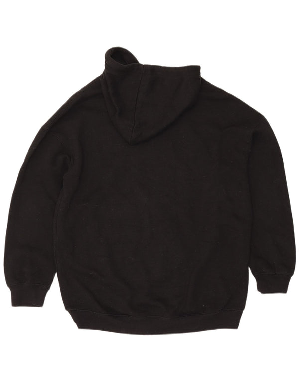Zara Damen Übergroßer Kapuzenpullover UK 10 Small Schwarz Polyester