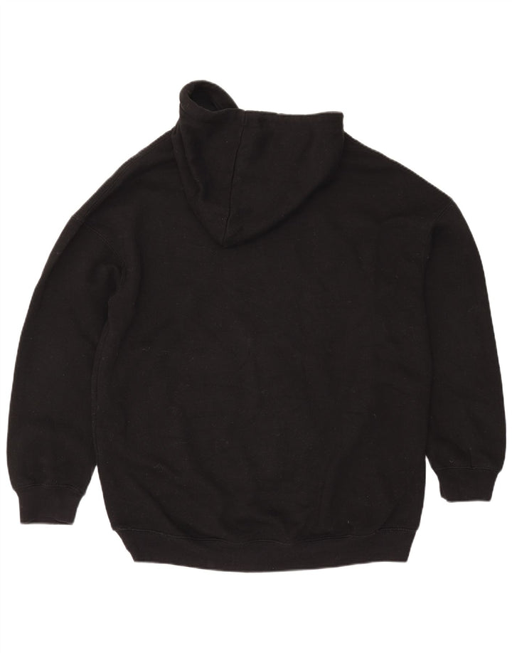 Zara Damen Übergroßer Kapuzenpullover UK 10 Small Schwarz Polyester