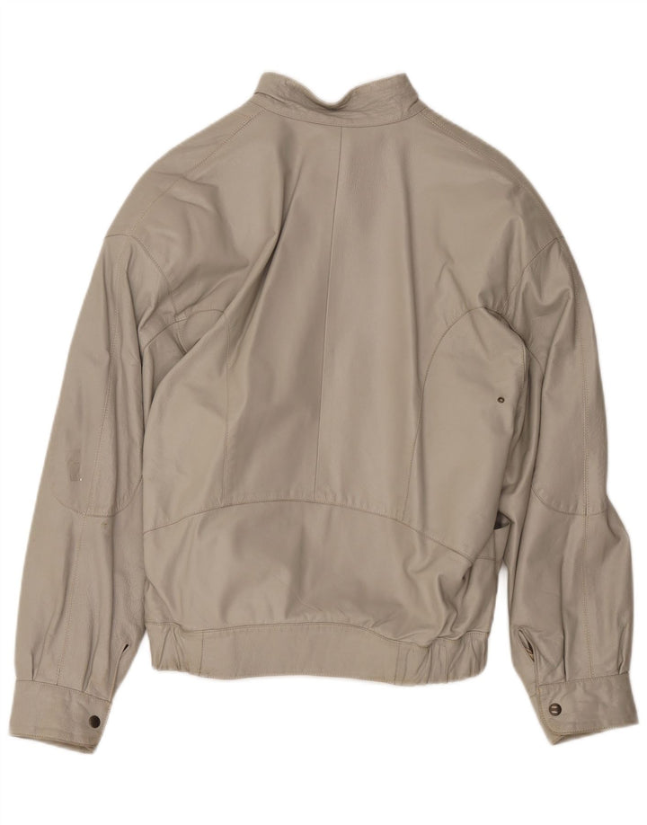 Moda Italiana Herren Lederjacke IT 48 Medium Beige Leder